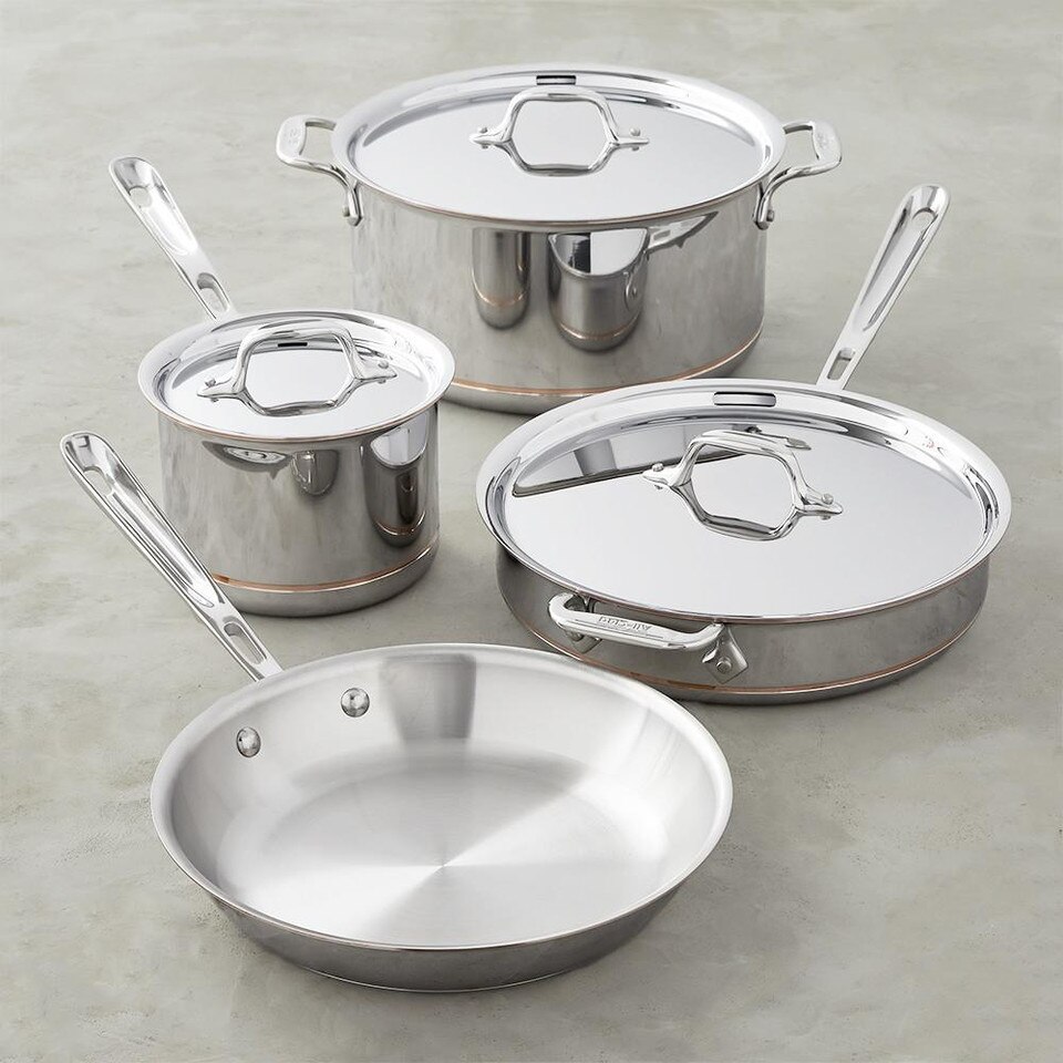 AllClad Copper Core 7Piece Cookware Set Williams Sonoma AU